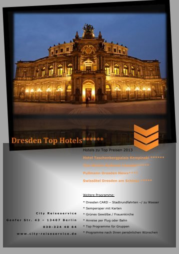 Dresden Top Hotels - City-reiseservice.de