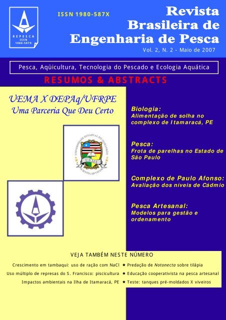 UEMA X DEPAq/UFRPE - Engenharia de Pesca