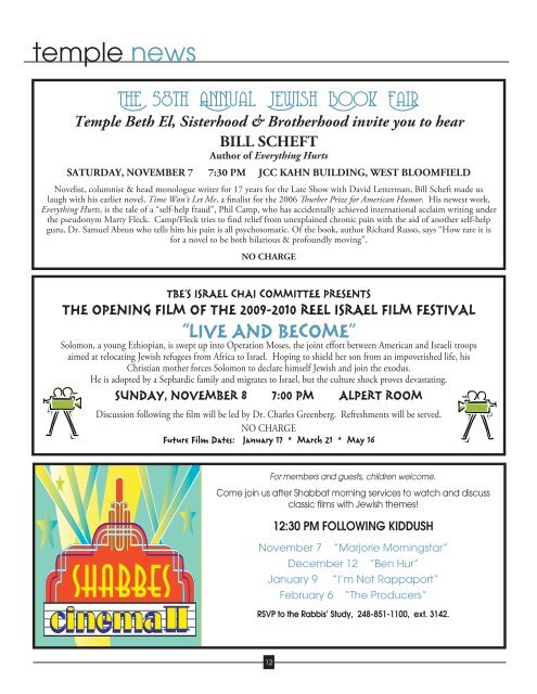 Nov Bulletin 09.indd - Temple Beth El