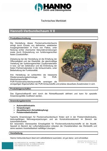HannoÂ®-Verbundschaum V 8