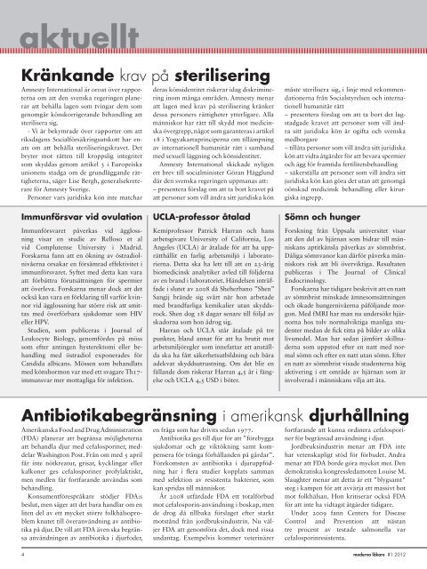 Moderna LÃƒÂ¤kare #1, 2012 som pdf - Sveriges lÃƒÂ¤karfÃƒÂ¶rbund