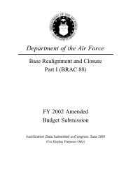 BRAC 1988 Commission, FY02 - Air Force Financial Management ...