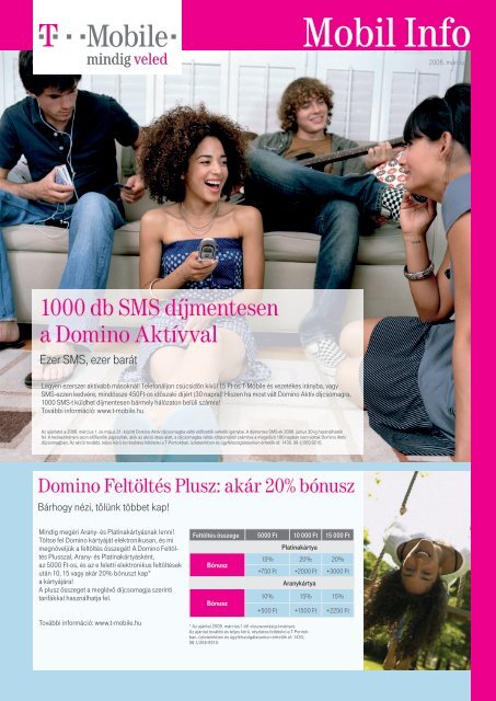 Mobil Info 2008. mÃ¡rcius - T-Mobile