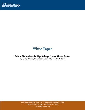 Failure Mechanisms in High Voltage PCBs - DfR Solutions