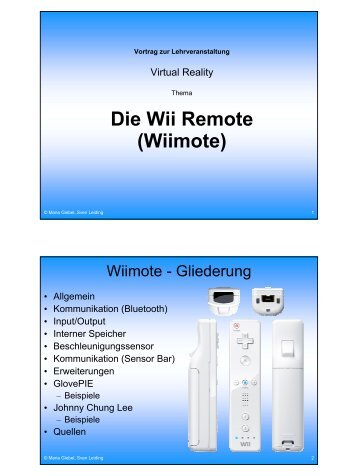 Die Wii Remote (Wiimote)