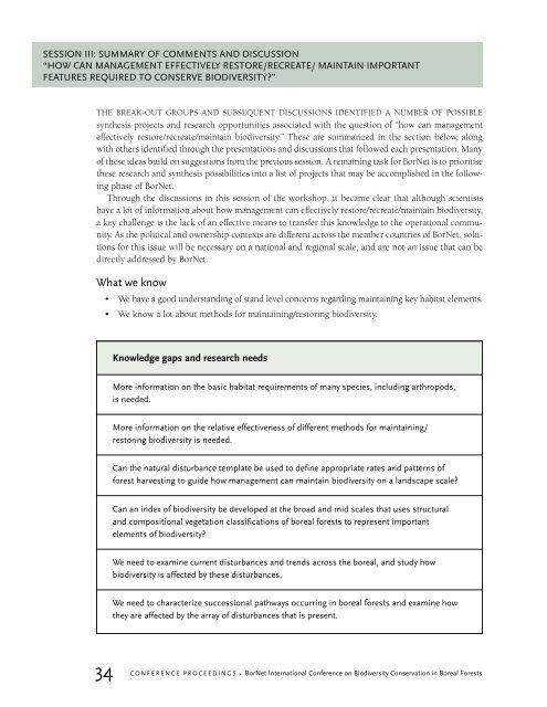 Conference Proceedings - Sustainable Forest Management Network ...