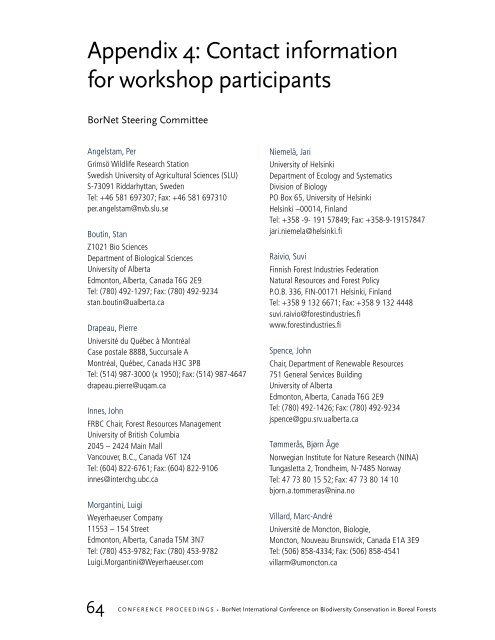 Conference Proceedings - Sustainable Forest Management Network ...