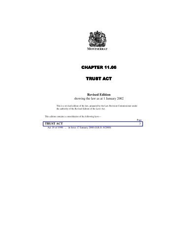Trust Act - Financial Services Commission Montserrat