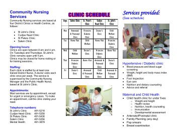 Community Nursing Services - Ministry of Health & Community ...