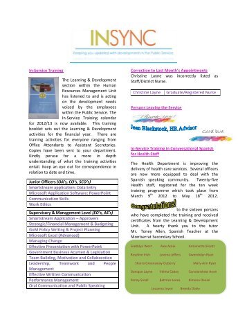 Insync May 2012 - Government of Montserrat