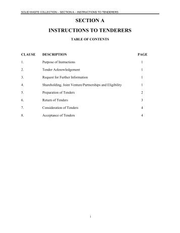 Solid Waste Collection Tender - Government of Montserrat
