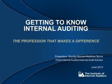 Getting to Know Internal Auditing GOM