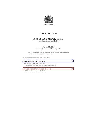 Nurses and Midwives Act - Ministry of Health & Community Services