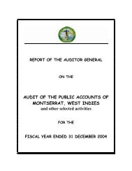 Auditor General's Report on the Public Accounts of Montserrat 2004