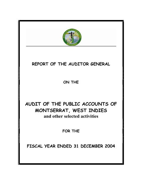 Auditor General's Report on the Public Accounts of Montserrat 2004