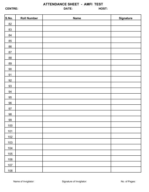 ATTENDANCE