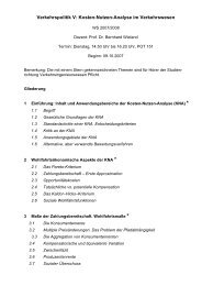 Verkehrspolitik V: Kosten-Nutzen-Analyse im Verkehrswesen