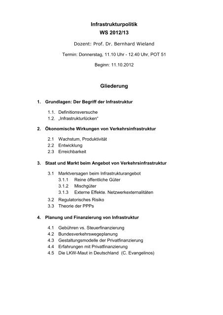 Gliederung WS 2012/13