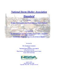 Design, Construction, and Performance of Storm Shelters