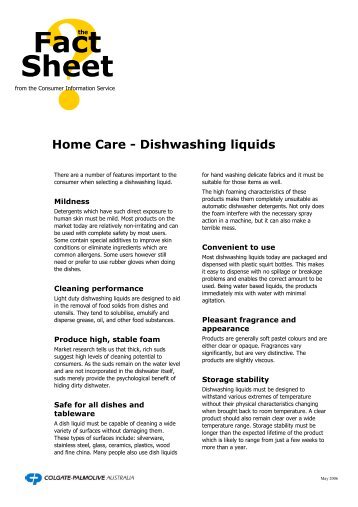 Home Care - Dishwashing liquids - Colgate