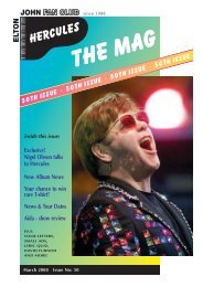 Hercules Fanzine no. 50 - Hercules International Elton John Fan Club