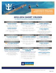 2012-2014 SHORT CRUISES - Royal Caribbean