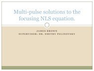 Multi-pulse solutions to the focusing NLS equation. - Dmitry Pelinovsky