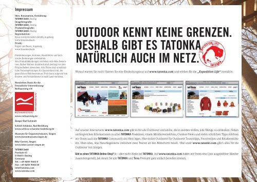 outdoor kennt keine grenzen. deshalb gibt es tatonka ... - soq.de