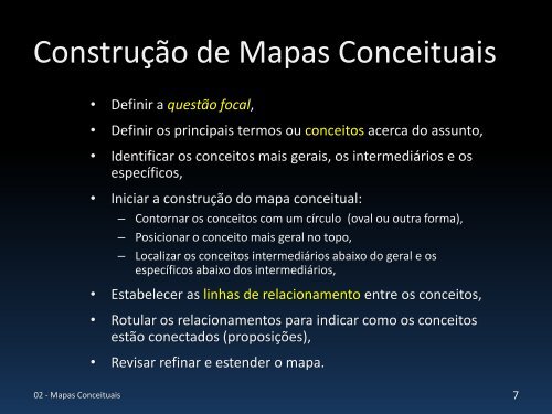 IntroduÃ§Ã£o Ã  Modelagem Conceitual 2. Mapas Conceituais