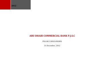 Pillar III disclosures - ADCB