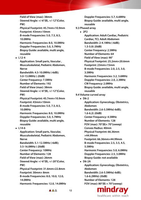 Mindray DC-N3 Specifications.pdf - FysioSupplies