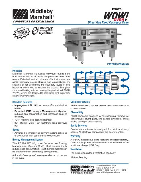 Direct Gas Fired Conveyor Oven