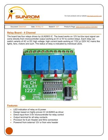 Data Sheet - Sunrom Technologies