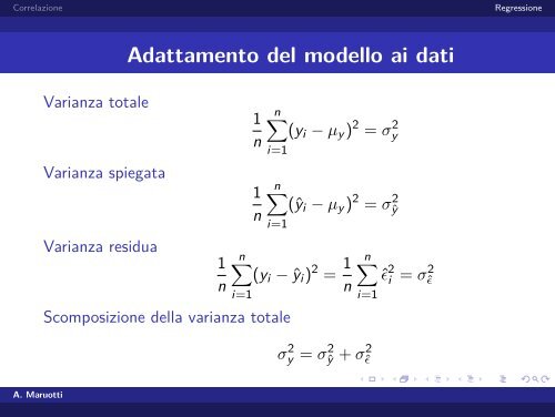 La correlazione e la regressione - Scienze Politiche