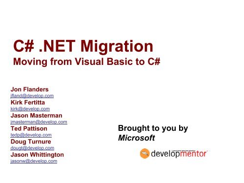 C#.Net Migration - A2Z Dotnet