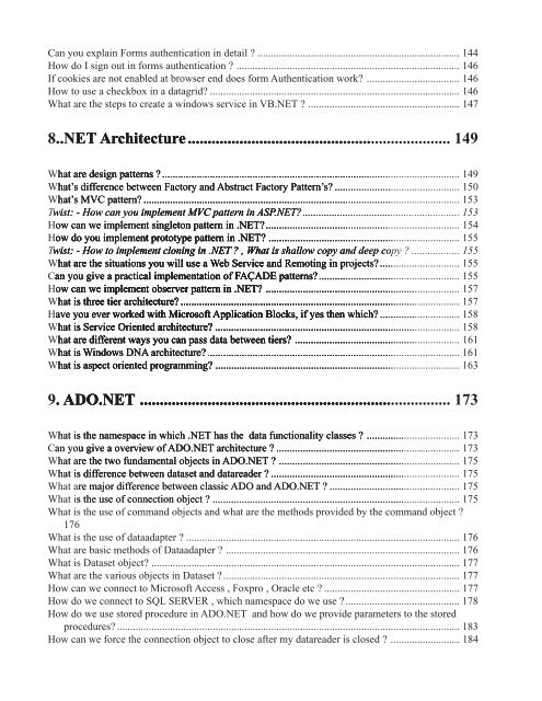 DOT NET Interview Questions - DotNetSpider