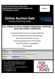 Online Auction Sale - Fox Lloyd Jones