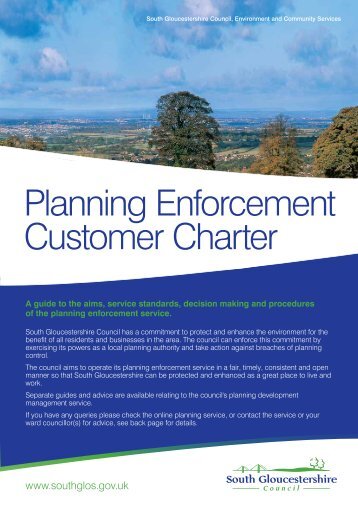 Planning Enforcement Customer Charter - South Gloucestershire ...