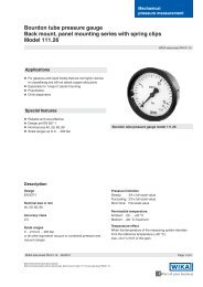 Data sheet - WIKA Instruments Limited