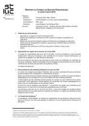 RAPPORT DU CONSEIL DE GESTION PEDAGOGIQUE - Esa