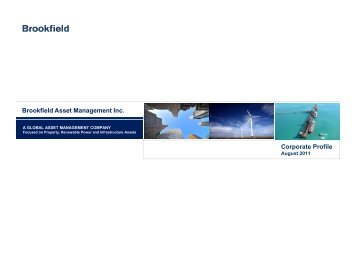 Brookfield Asset Management Inc. Corporate Profile