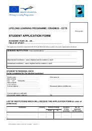 STUDENT APPLICATION FORM - Esa