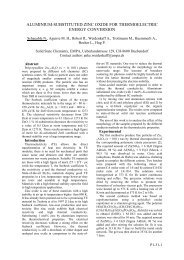 Synthesis and thermoelectric properties of aluminium ... - ECT2008