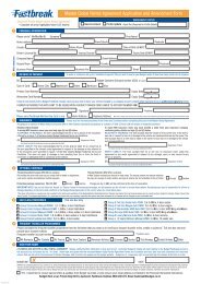 Master Global Rental Agreement Application and Amendment Form