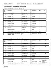 Bid Tabulation