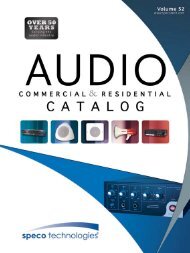 Download Audio Catalog - Speco Technologies