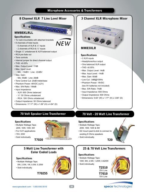 Download Audio Catalog - Speco Technologies