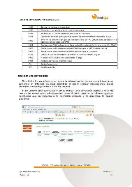 GUÍA GENÉRICA DE COMERCIOS TPV VIRTUAL SIS