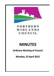 Minutes 23 April 2012 open council - Northern Midlands Council