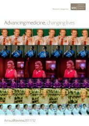 Advancing medicine, changing lives - Medical Research Council